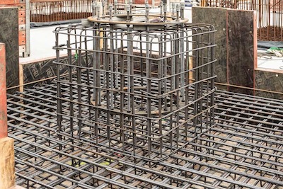 Kraftwerk Bewehrung mit Ankerkorb